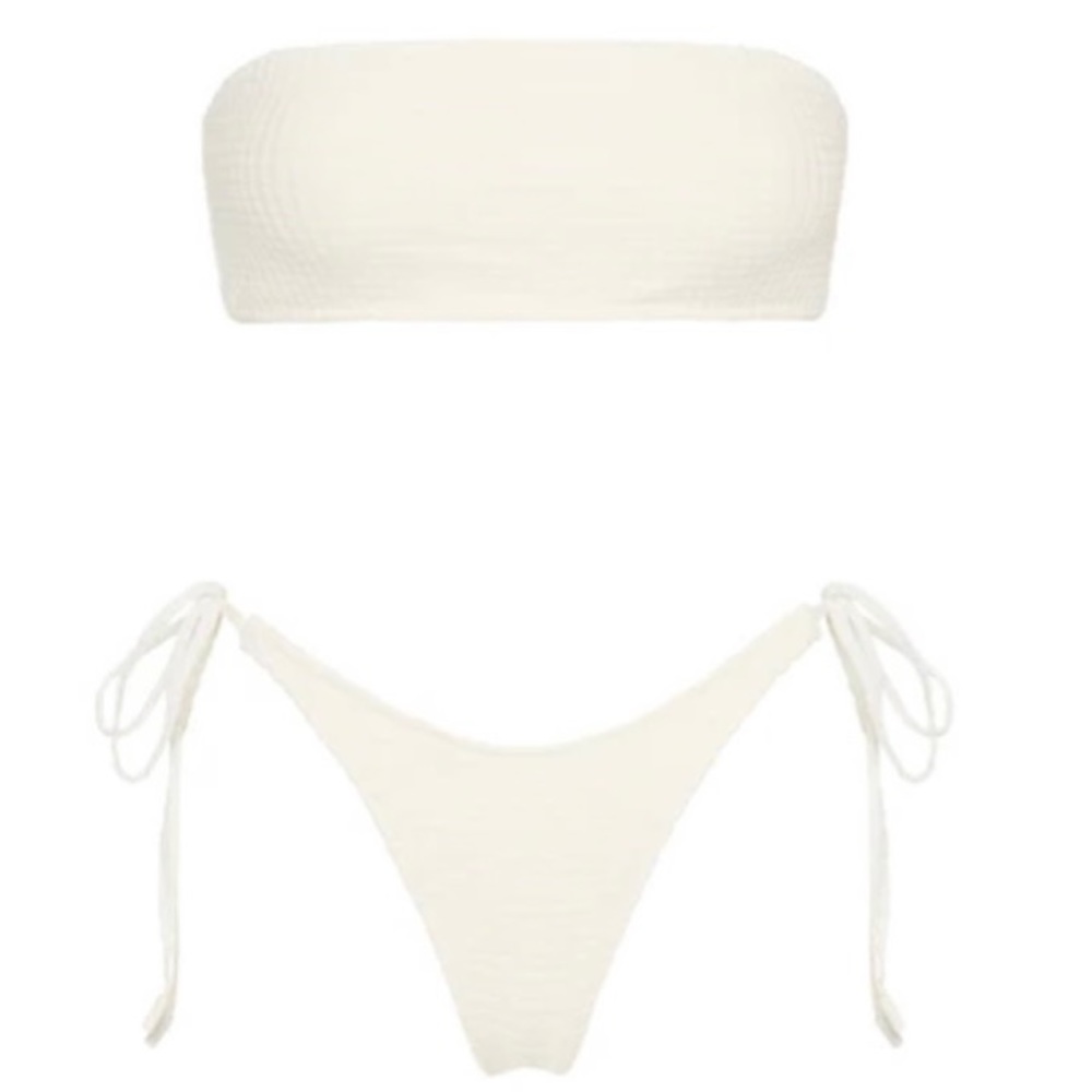 triangl white bikini